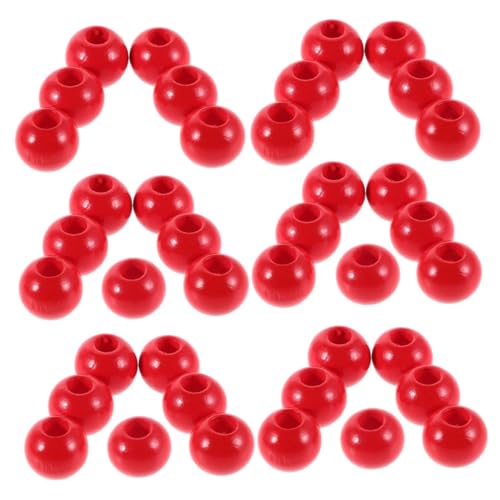 SOIMISS 100 Stück Rote Holzperlen mit Großem Loch für Makramee Schmuck DIY Basteln Kinderhandwerk Sichere Holzperlen für Wohnkultur Kränze Armbänder und Weihnachtsdeko SOIMISS 100 Stück Rote Holzperlen mit Großem Loch für Makramee Schmuck DIY Basteln Kinderhandwerk Sichere Holzperlen für Wohnkultur Kränze Armbänder und Weihnachtsdeko von SOIMISS