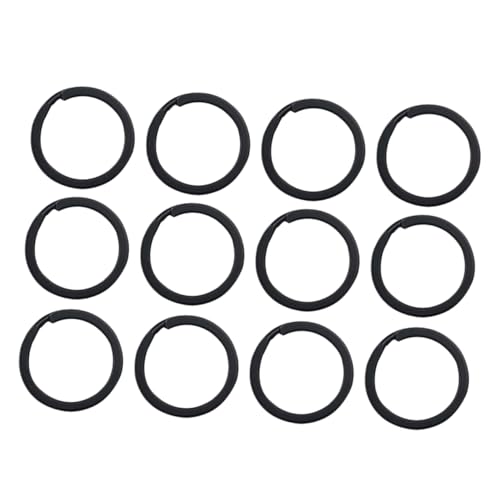 SOIMISS 100 Stück Schlüsselring Ringe Elektrophorese Schwarz Robuste Split Schlüsselanhänger für DIY Projekte Hochwertiges Eisenmaterial Vielseitig für Schlüssel und Zubehör von SOIMISS