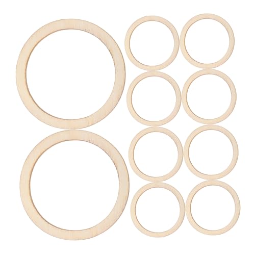 SOIMISS 100 Stück Schmuckzubehör aus Holzspänen Produkt Kreis Kunstbedarf Verzierungen für das Handwerk klein dekoration weihnachten dekoring weihnachten rundes Bastelrunde Bambus von SOIMISS