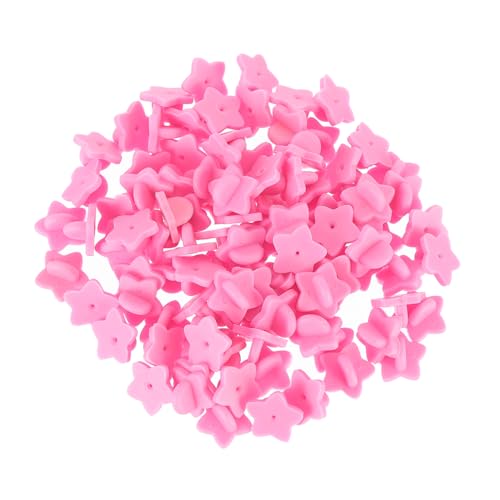 SOIMISS 100 Stück Star Abzeichenhut Star Revers Pin Anstecknadeln Abzeichennadel Krawattennadeln, Krawattenklammern Sternstifte Fahnennadeln Stifthalter für Abzeichen Gummi Rosa von SOIMISS