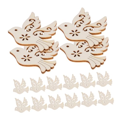 SOIMISS 100 Stück Vogelanhänger aus Holz Weihnachtsschmuck Taube Vogel holzdeko holzfiguren Holzhandwerk in Taubenform Scrapbooking-Verzierungen aus Holz Holzausschnittscheiben SOIMISS 100 Stück Vogelanhänger aus Holz Weihnachtsschmuck Taube Vogel holzdeko holzfiguren Holzhandwerk in Taubenform Scrapbooking-Verzierungen aus Holz Holzausschnittscheiben von SOIMISS