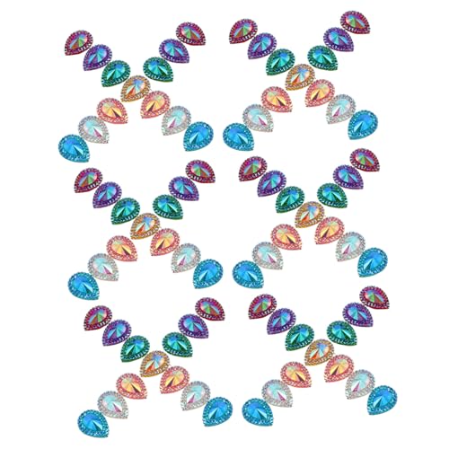 SOIMISS 100 Stück Wasserfall Strasssteine Tropfenform Resin für Schmuckherstellung Kleidung Verzierung DIY Taschen Zubehör Langlebig Farbenfroh von SOIMISS