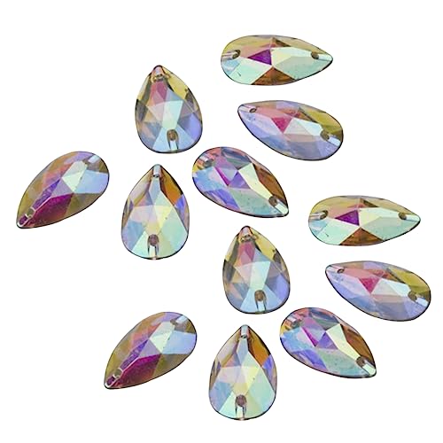 SOIMISS 100 Stück Wasserfallform Flachrückseiten Resin Strasssteine DIY für Kostüme Scrapbooking Dekoration für Kleidung Schmuck Hochzeiten und Mehr von SOIMISS
