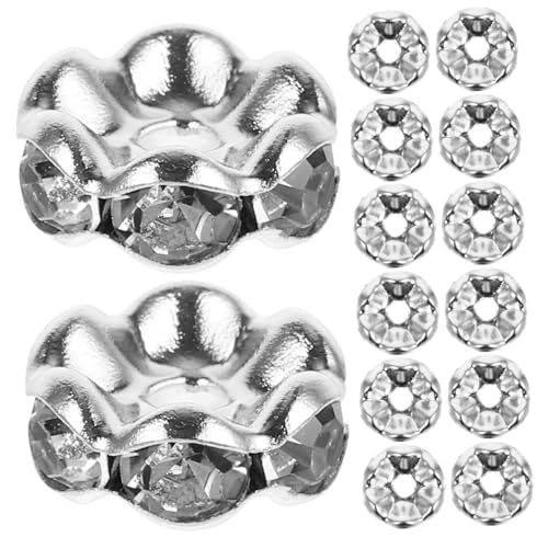 SOIMISS 100 Stück Wellenförmige Silberfarbene Rondelle Spacer Perlen Robuste Legierung und Schmuckperlen für DIY Armbänder Halsketten Schmuckherstellung Zubehör SOIMISS 100 Stück Wellenförmige Silberfarbene Rondelle Spacer Perlen Robuste Legierung und Schmuckperlen für DIY Armbänder Halsketten Schmuckherstellung Zubehör von SOIMISS
