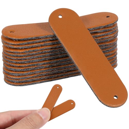 SOIMISS 100 Stück leeres lederetikett Hutanhänger für Kleidung Tags für handgefertigte Artikel handmade label handgemacht label Leder -Tags für Hüte handgemachter Hutanhänger Kunstleder von SOIMISS