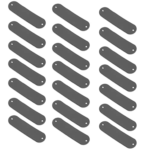 SOIMISS 100 Stück leeres lederetikett Nähen von Etiketten für handgefertigte Artikel handgemachte Tags label personalisiert handmade anhänger DIY Kleidungsetikett Strickmützen-Tags Black von SOIMISS