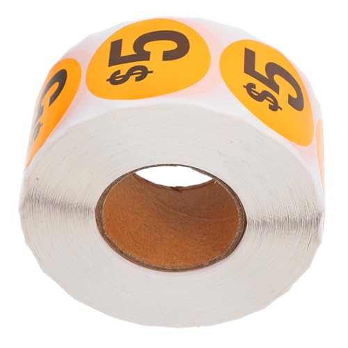 SOIMISS 1000 Stück Preisaufkleber Schreiben Sie Auf Aufkleber Flohmarkt Lieferungen Hofverkaufsschilder Verkaufsaufkleber Runde Aufkleber Flohmarkt-aufkleber Orange Pergaminpapier von SOIMISS