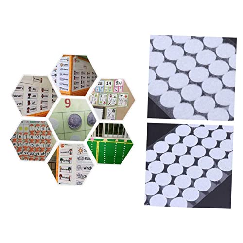 SOIMISS 1000 Stück Rundes Selbstklebendes Klettband Durchmesser Stark Haftendes Doppelseitiges Haken und Flauschband für Wand und Bastelbedarf von SOIMISS