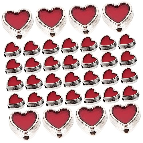 SOIMISS 100Stücke Herzform Abstandshalterperlen für Schmuckherstellung Legierungsperlen zum Basteln von Armbändern für DIY Projekte SOIMISS 100Stücke Herzform Abstandshalterperlen für Schmuckherstellung Legierungsperlen zum Basteln von Armbändern für DIY Projekte von SOIMISS
