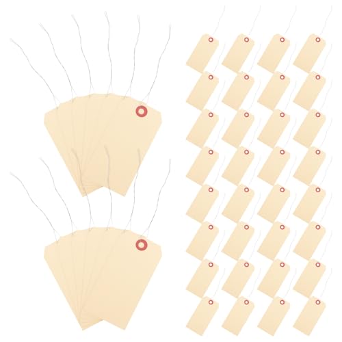 SOIMISS 100Stücke Manila Drahtanhänger mit Ösen Leere für Verpackung und Versand Stabil und Vielseitig Einsetzbar für Kreative Gestaltung und Organisation von SOIMISS