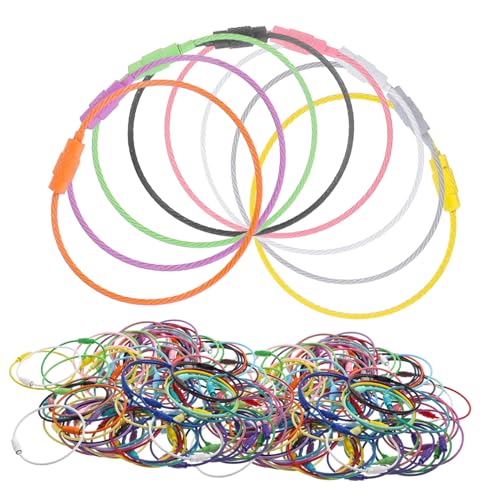 SOIMISS 100Stücke Schlüsselanhänger Ringe Bunte Draht Schlüsselketten für Gepäckanhänger für Schlüssel Taschenlampen und DIY Projekte und Praktisch von SOIMISS