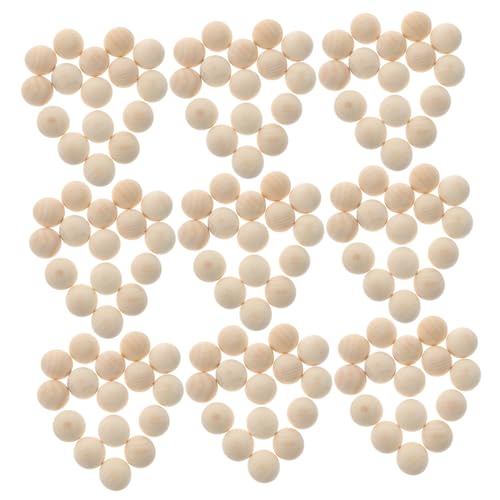 SOIMISS 100Stücke Unlackierte Holzperlen Halbkugeln Naturholz für DIY Schmuck Dekoration und Bastelprojekte Halbe Holzperlen für Bastelideen von SOIMISS