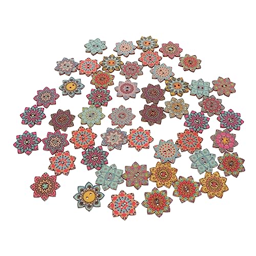 SOIMISS 100Stücke Vintage Holzknöpfe Blumenform 2 Löcher Selbstgemacht Bastelzubehör für Heimwerkerprojekte Dekorationen 2 Farben SOIMISS 100Stücke Vintage Holzknöpfe Blumenform 2 Löcher Selbstgemacht Bastelzubehör für Heimwerkerprojekte Dekorationen 2 Farben von SOIMISS