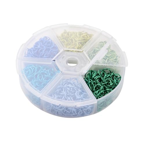 SOIMISS 1080 Stück Aluminium Biegeringe Offene Verbindungsringe für Schmuckherstellung DIY Bastelzubehör Farbige Aluminium Ringe für Anhänger Armbänder und Ohrschmuck von SOIMISS