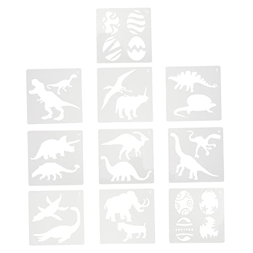 SOIMISS 10Stücke Dinosaurier Malschablonen Wiederverwendbare Sprühschablonen für Malvorlagen für DIY Projekte für Bastelaktivitäten von SOIMISS