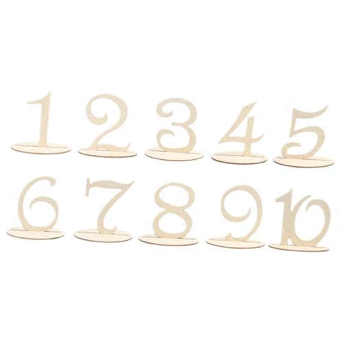 SOIMISS 10 Stück Holz Tischnummern für Hochzeiten Tischreservierungsschilder mit Ständer Wiederverwendbar Klassischer Stil Vielseitige Tischdekorationen SOIMISS 10 Stück Holz Tischnummern für Hochzeiten Tischreservierungsschilder mit Ständer Wiederverwendbar Klassischer Stil Vielseitige Tischdekorationen von SOIMISS
