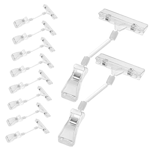 SOIMISS 10Stücke Rotierbare Preisschild Clips Transparente Etikettenhalter für Supermärkte Einzelhandel Flexibel Einstellbare Zeichenhalter für Optimale Preispräsentation von SOIMISS