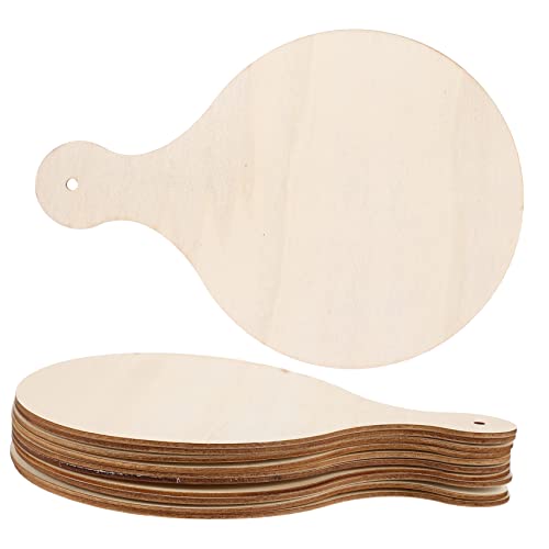 SOIMISS 10Stücke Rundes Holzschneidebrett DIY Holzbrettchen mit Griff für Kreative Projekte Leicht zu Reinigen und Ergonomisch für Servieren und Schneiden SOIMISS 10Stücke Rundes Holzschneidebrett DIY Holzbrettchen mit Griff für Kreative Projekte Leicht zu Reinigen und Ergonomisch für Servieren und Schneiden von SOIMISS