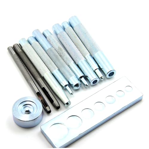 SOIMISS 11 Stück Teiliges Lederhandwerk Werkzeug mit Rivet Setter und Universalbasis Langlebiges Metall Extra Lange Griffe für Druckknöpfe Niet und Ösenmontage Lochstanzer SOIMISS 11 Stück Teiliges Lederhandwerk Werkzeug mit Rivet Setter und Universalbasis Langlebiges Metall Extra Lange Griffe für Druckknöpfe Niet und Ösenmontage Lochstanzer von SOIMISS