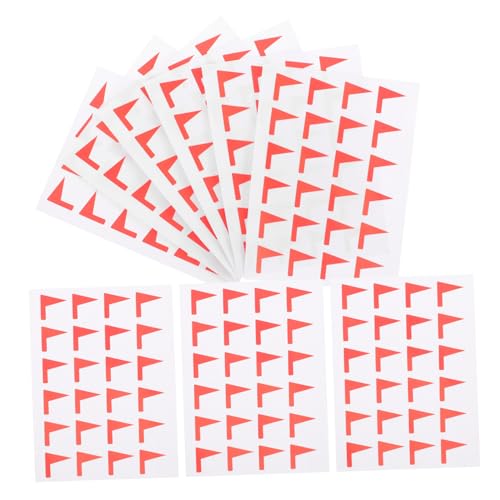 SOIMISS 12 Blatt Tag-Aufkleber Label-Patch Flaggenförmiges Etikett Standort kleine Kartenaufkleber Etikettenaufkleber Kleberaufkleber farbige Aufkleber Etikettierungsaufkleber Papier rot von SOIMISS
