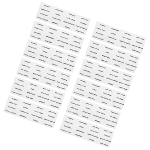 SOIMISS 12 Blatt Wasserdichte Aufkleber für Reisegrößen Flaschen Transparente Etiketten zum Beschriften und Organisieren von Shampoo Conditioner Seife und Hautpflege Teiliges für Reise von SOIMISS