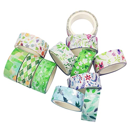 SOIMISS 12 Rollen Frisches Muster Washi Tape Set Dekoratives Klebeband für DIY Scrapbooking Journaling und Partybedarf von SOIMISS