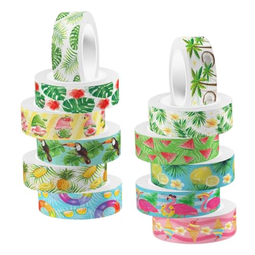 SOIMISS 12 Rollen Grünes Washi Tape Transparent Selbstklebend Dekoratives Klebeband Vielseitig für DIY Scrapbooking Tagebuch Geschenkverpackung Kunsthandwerk von SOIMISS