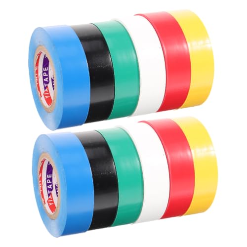 SOIMISS 12 Rollen PVC Isolierband Farbiges Elektrisches Klebeband für und Außeneinsatz Langlebig und Sicher für Elektrische Anwendungen SOIMISS 12 Rollen PVC Isolierband Farbiges Elektrisches Klebeband für und Außeneinsatz Langlebig und Sicher für Elektrische Anwendungen von SOIMISS