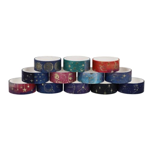 SOIMISS 12 Rollen Teiliges Washi Tape Sternenhimmel Dekoratives Klebeband für Scrapbooking DIY Basteln Notizbuch Kalender Geschenkbox Haftend Rückstandsfrei Entfernbar Vielseitig SOIMISS 12 Rollen Teiliges Washi Tape Sternenhimmel Dekoratives Klebeband für Scrapbooking DIY Basteln Notizbuch Kalender Geschenkbox Haftend Rückstandsfrei Entfernbar Vielseitig von SOIMISS