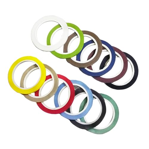 SOIMISS 12 Rollen Washi Klebeband Soliden Farben Dünne DIY Papierbänder für Scrapbooking Geschenkverpackung und Kreative Projekte Gemischte Farben von SOIMISS