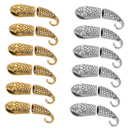 SOIMISS 12 Sätze Teiliges Vintage Schlangenverschluss Schmuckverbinder für DIY Armband und Halskette Antikes Gold und Silber Einfach zu Bedienen Vielseitiger Schmuckverschluss für SOIMISS 12 Sätze Teiliges Vintage Schlangenverschluss Schmuckverbinder für DIY Armband und Halskette Antikes Gold und Silber Einfach zu Bedienen Vielseitiger Schmuckverschluss für von SOIMISS