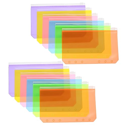 SOIMISS 12 Stück Dokumententaschen Bunte Wasserdichte PVC Reißverschluss Beutel zur Aufbewahrung von Quittungen und Dokumenten für Büroorganisation und Lose SOIMISS 12 Stück Dokumententaschen Bunte Wasserdichte PVC Reißverschluss Beutel zur Aufbewahrung von Quittungen und Dokumenten für Büroorganisation und Lose von SOIMISS