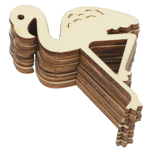 SOIMISS 12 Stück Flamingo Holzstücke für DIY Bastelprojekte Hochwertige Holzschneidteile Handgefertigte Ornamente für Kreative Dekorationen und Feiern von SOIMISS