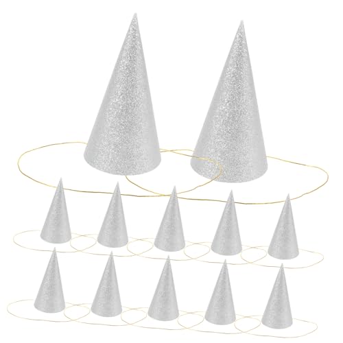 SOIMISS 12 Stück Geburtstagshut silberne Glitzerkegel mehrere Erwachsene geburtstagsdekorationen festival kopfbedeckung -Geburtstagsfeierhüte alles zum geburtstag kegelhut Silver SOIMISS 12 Stück Geburtstagshut silberne Glitzerkegel mehrere Erwachsene geburtstagsdekorationen festival kopfbedeckung -Geburtstagsfeierhüte alles zum geburtstag kegelhut Silver von SOIMISS