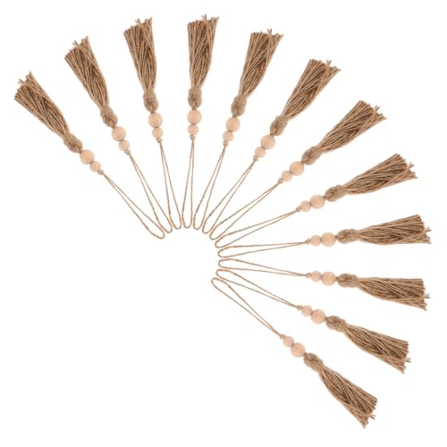SOIMISS 12 Stück Juteseil Quasten mit Holzperlen Boho Stil DIY Wandbehang Anhänger Vielseitige Hänge Deko für Hochzeit Weihnachten Party und Kreative Wohnraumgestaltung SOIMISS 12 Stück Juteseil Quasten mit Holzperlen Boho Stil DIY Wandbehang Anhänger Vielseitige Hänge Deko für Hochzeit Weihnachten Party und Kreative Wohnraumgestaltung von SOIMISS