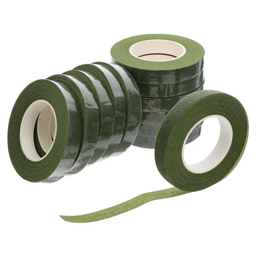 SOIMISS 12 Stück Teiliges Floristenband Elastisches Grünes Klebeband für Blumenstiele Einfach zu Handhabendes Blumenklebeband für Brautsträuße Diy-blumenarrangements und Hochzeitsdeko von SOIMISS