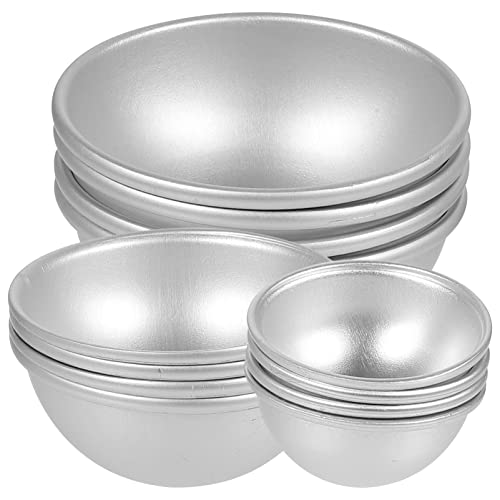 SOIMISS 12 Stück Teiliges Halbkugel Badebomben Mold Aluminium DIY Formen für Badezusätze Hochtemperaturbeständig Langlebig und Leicht zu Reinigen für Haus und Bäckerei von SOIMISS