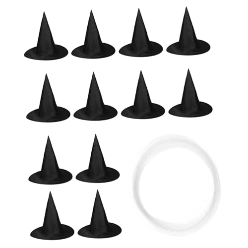 SOIMISS 12 Stück Teiliges Halloween Hexenhut Schwarzer Faltbarer Zaubererhut mit Aufhängeschnur Vielseitiges Kostüm Accessoire für Party Dekoration Innen und Außen für Veranda und Karneval SOIMISS 12 Stück Teiliges Halloween Hexenhut Schwarzer Faltbarer Zaubererhut mit Aufhängeschnur Vielseitiges Kostüm Accessoire für Party Dekoration Innen und Außen für Veranda und Karneval von SOIMISS