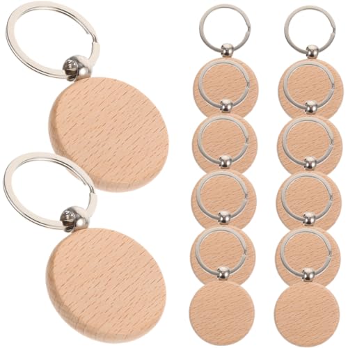 SOIMISS 12 Stück Teiliges Holz Schlüsselanhänger Rohlinge zum Bemalen und Gravieren Glatte Oberfläche Leicht und Langlebig DIY Holzanhänger für Kreative Bastelprojekte und Personalisierte von SOIMISS