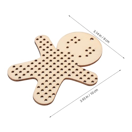 SOIMISS 12 Stück Teiliges Holzanhänger Lebkuchenmann zum Kreuzstich Diy Basteln Weihnachtsdeko Stabile Holzplatten für Anfänger Naturmaterialien Kreative Ornamente von SOIMISS
