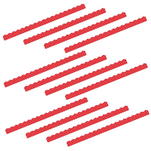 SOIMISS 12 Stück Teiliges Magnetisches Bordüren Set für Pinnwände Wellenrand Rot mit Punkten Dekoration für Klassenzimmer und Whiteboards Installieren und SOIMISS 12 Stück Teiliges Magnetisches Bordüren Set für Pinnwände Wellenrand Rot mit Punkten Dekoration für Klassenzimmer und Whiteboards Installieren und von SOIMISS