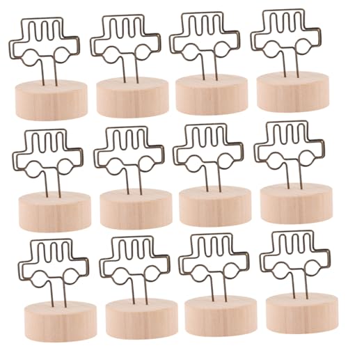 SOIMISS 12 Stück Teiliges Memo Clip Notizhalter Fotokartenhalter mit Holz und Eisenbasis Stabile Tischkartenhalter für Zuhause Büro Party Dekoration SOIMISS 12 Stück Teiliges Memo Clip Notizhalter Fotokartenhalter mit Holz und Eisenbasis Stabile Tischkartenhalter für Zuhause Büro Party Dekoration von SOIMISS