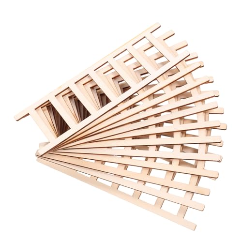 SOIMISS 12 Stück Teiliges Mini Holztreppe aus Robustem Holz Vielseitige Puppenhaus Miniatur Treppe für Indoor Dekoration Multifunktionales Display und Originelles Ornament für Bücherregal von SOIMISS