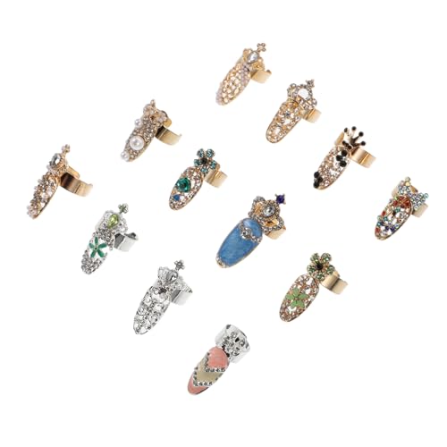 SOIMISS 12 Stück Teiliges Nail Art Ring mit Strasssteinen Verstellbare Fingerringe für Damen Modisches Maniküre Zubehör Einfach zu Tragen Kleber Geeignet für Natürliche und Künstliche SOIMISS 12 Stück Teiliges Nail Art Ring mit Strasssteinen Verstellbare Fingerringe für Damen Modisches Maniküre Zubehör Einfach zu Tragen Kleber Geeignet für Natürliche und Künstliche von SOIMISS