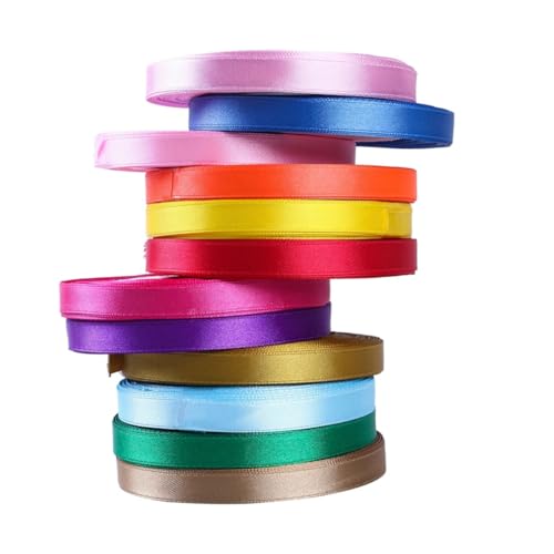 SOIMISS 12 Stück Teiliges Satinband Breit Yards in Farben Seidiges Geschenkband für Verpackung Dekoration Basteln Schleifen Handliches Satin Schleifenband SOIMISS 12 Stück Teiliges Satinband Breit Yards in Farben Seidiges Geschenkband für Verpackung Dekoration Basteln Schleifen Handliches Satin Schleifenband von SOIMISS