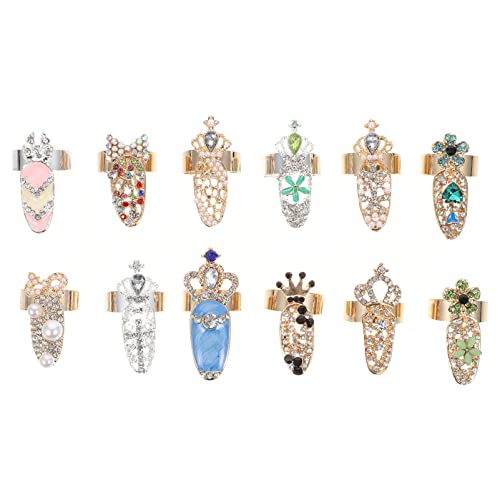 SOIMISS 12 Stück Teiliges Set Nagelringe für Halloween Party Fingertipschützer Nail Art Zubehör für Stilvolle bei Festen und Anlässen SOIMISS 12 Stück Teiliges Set Nagelringe für Halloween Party Fingertipschützer Nail Art Zubehör für Stilvolle bei Festen und Anlässen von SOIMISS