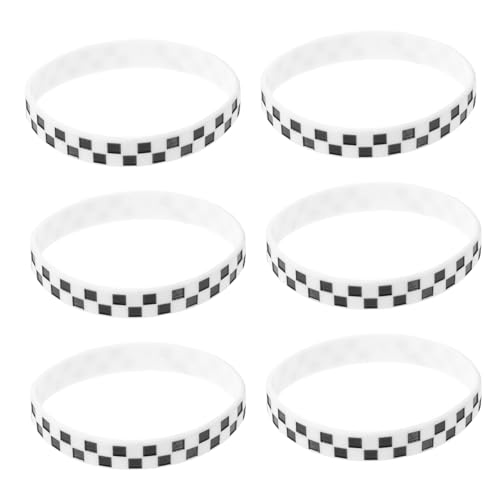 SOIMISS 12 Stück Teiliges Silikonarmband mit Schwarzem und Weißem Karomuster Leichtes Robustes Racing Wristband für Sportevents Fans und Unisex Party Accessoire SOIMISS 12 Stück Teiliges Silikonarmband mit Schwarzem und Weißem Karomuster Leichtes Robustes Racing Wristband für Sportevents Fans und Unisex Party Accessoire von SOIMISS