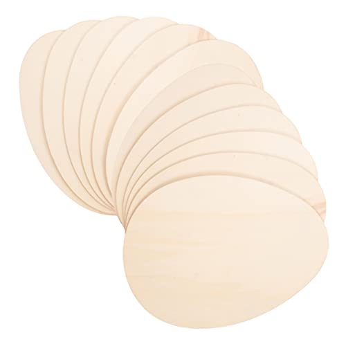 SOIMISS 12 Stück Teiliges Unlackierte Holz Ostereier zum Basteln DIY Holzschnitt für Kreative Frühlingsdekorationen Sicher für Ostern und Familienprojekte von SOIMISS