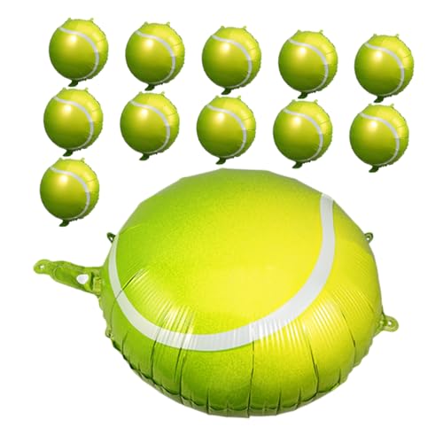 SOIMISS 12 Stück Tennisballon Große Luftballons Folienballons Party Dekorationen Sortiert Goldballons Jumbo-tennisball Ballons Helium Rosa Blau Zahlenballons Thema Ö Grün Aluminiumfolie von SOIMISS