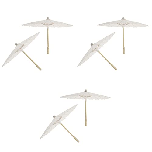 SOIMISS 12 STK Hochzeitsschirme Orientalischer Regenschirm Aus Weißem Papier Regenschirm Aus Japanischem Papier Wei?er Parasol Regenschirm Braut Hölzern Graffiti von SOIMISS